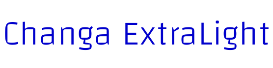 Changa ExtraLight フォント